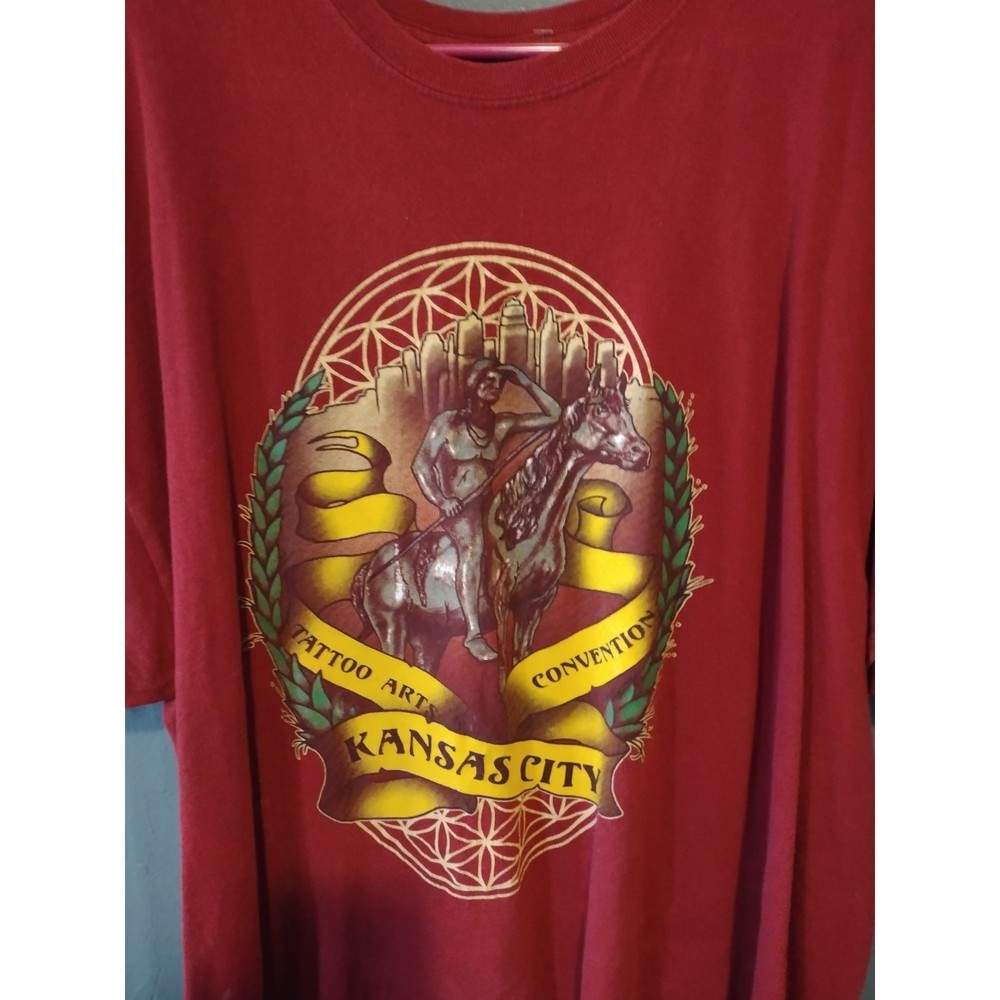 KANSAS CITY TATTOO CONVENTION T SHIRT FITS SZ XL OR 2XL
